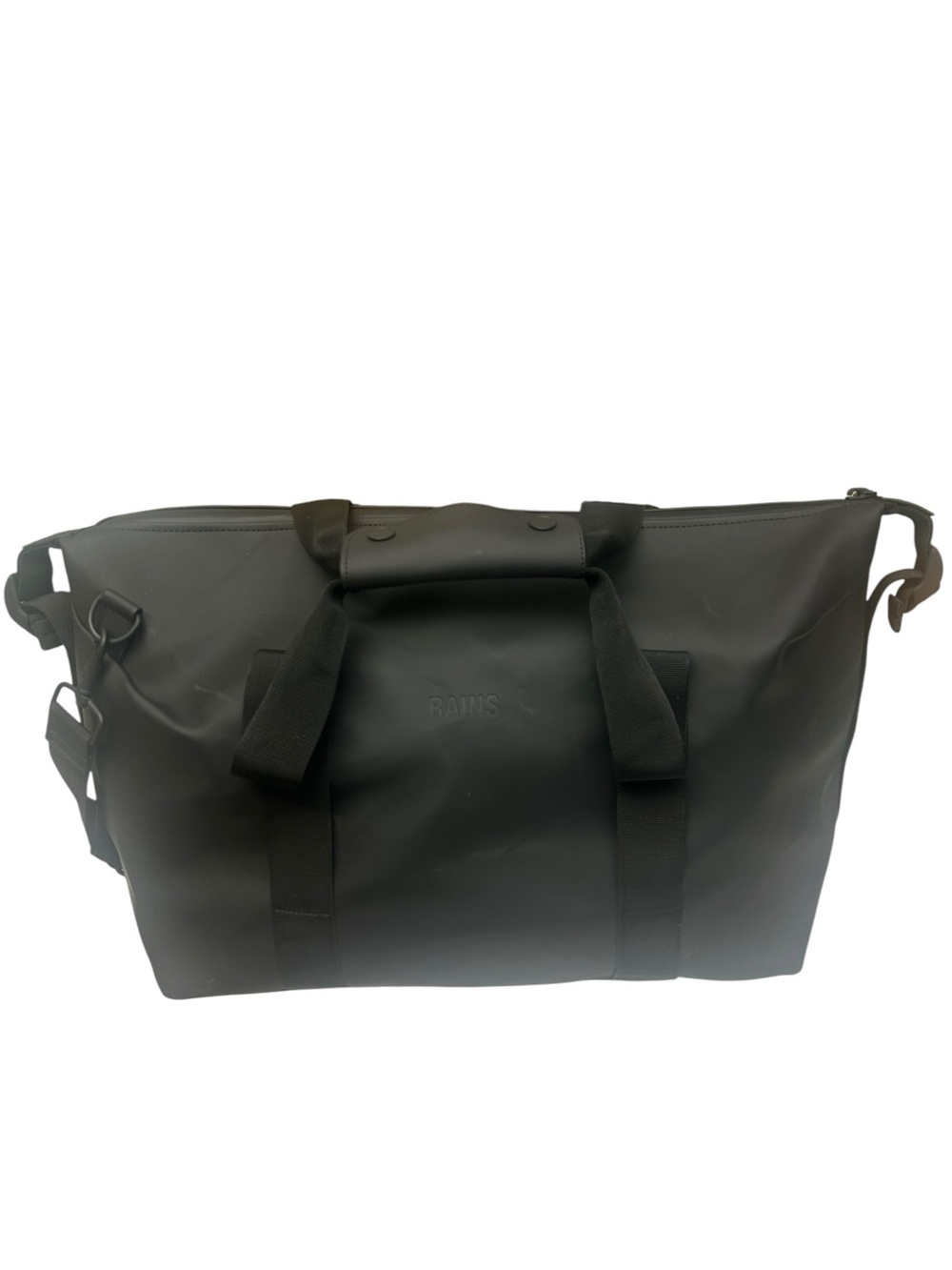 Rains Twitch Black Water-Resistant Weekender Duffel Bag